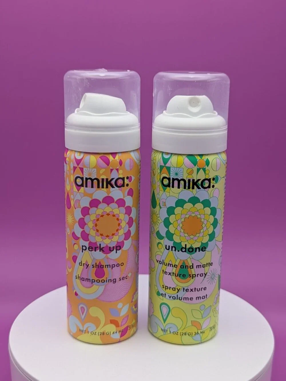 amika Travel Size Perk Up Dry Shampoo & Un.Done Text Spray Used but Good